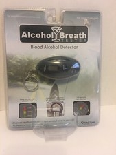 Excalibur 681-CS Alcohol Breath Tester Keychain w/Digital Timer  LED Flashlight