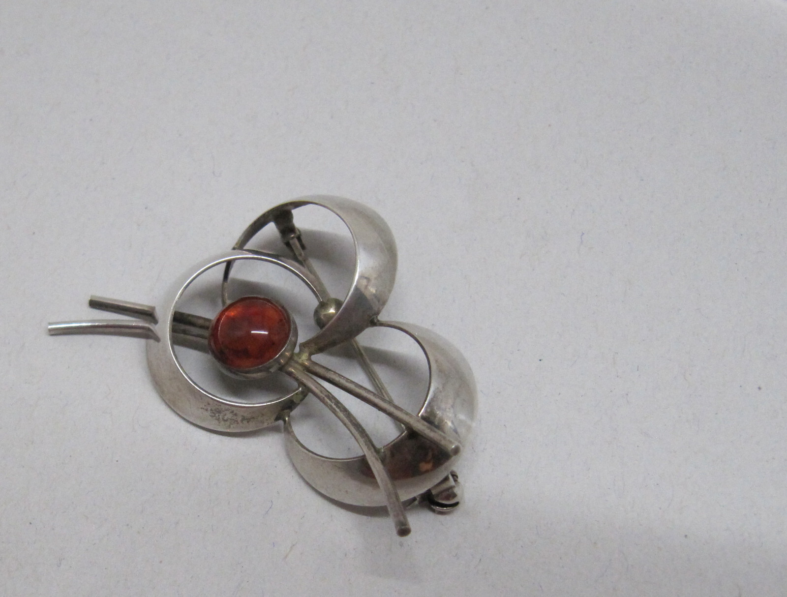 N.E. From Danmark Brosche Bernstein Blüte DESIGN … - image 5