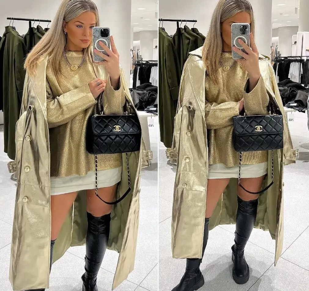 Gold oversized deals sweater