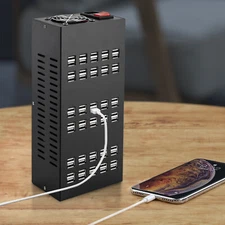 400W Multi 60 Port USB Charging Station Hub Desktop Cell Phone Charger Organizer