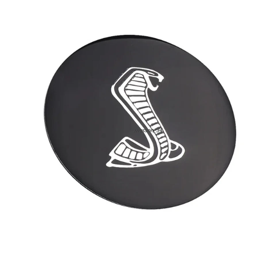 Pegatina negra 3D COBRA volante centro emblema 85 mm para Mustang Shelby Foto 2 de 3