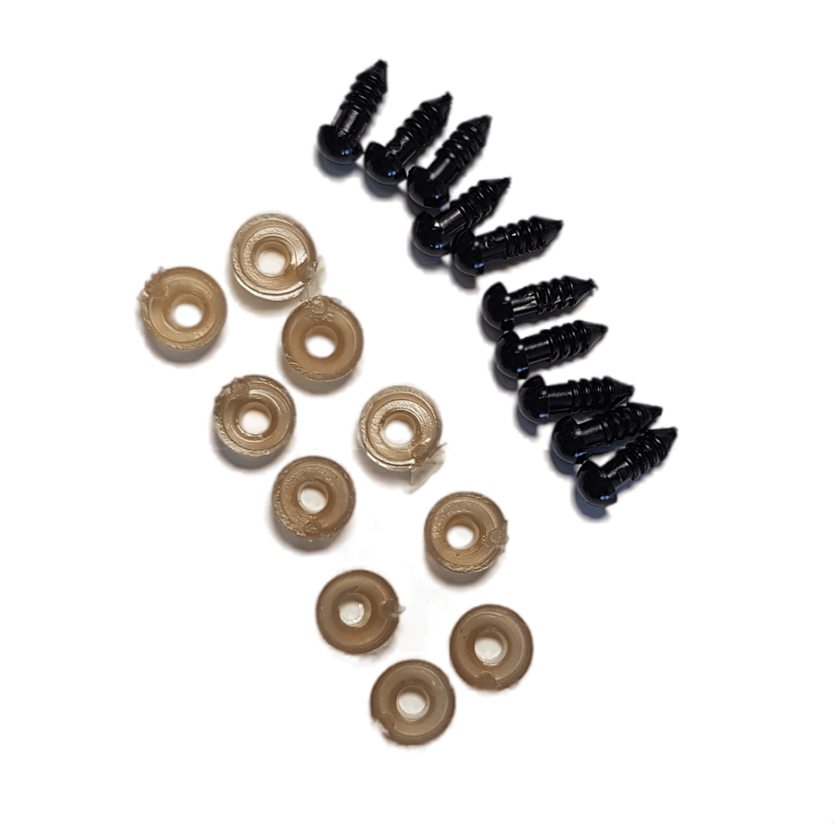 Black Safety Eyes Toys Dolls Amigurumi 5mm to 24mm eBay