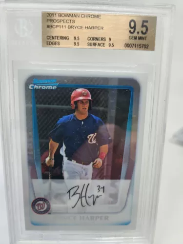 Bryce Harper 2011 Bowman Chrome Prospects RC (chrome) #BCP111 BGS 9.5 GEM MINT