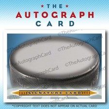 The Autograph Card Blank Signature cards HOCKEY Puck