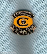 #D184.   CARTWRIGHT  SPORTS CLUB NETBALL  LAPEL  BADGE