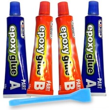 4 Epoxy Glue Resin Strong Adhesive Kit Hardener Bonds Metal Plastic Wood Glass