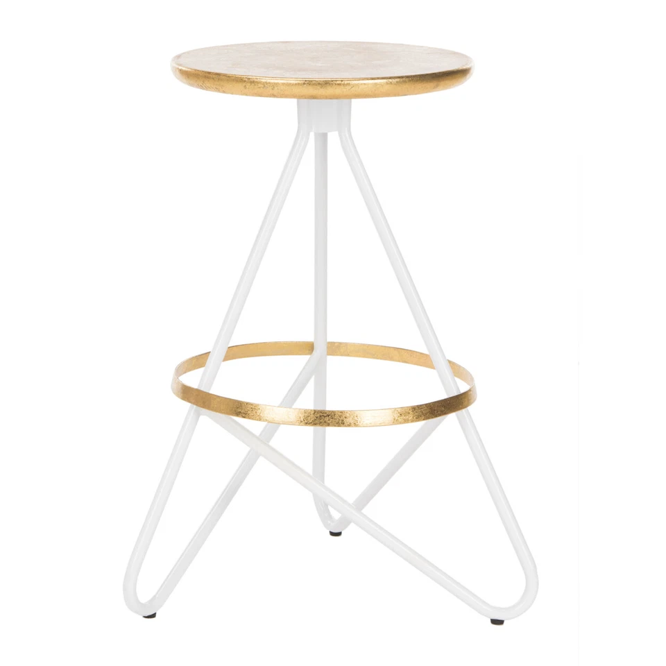 SAFAVIEH Galexia Counter Stool | Gold / White | - Image 3 of 4