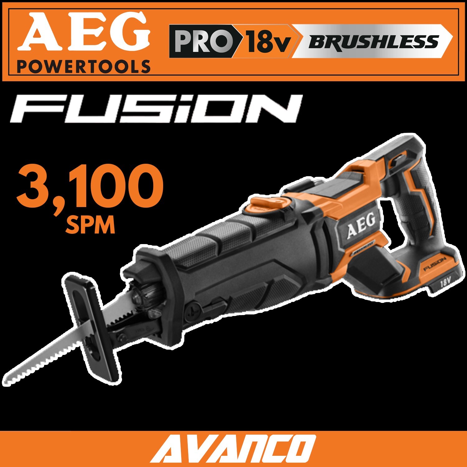 AEG 18V Fusion Reciprocating Saw - BUS18B-0