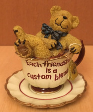 Boyds Teabearies 24300 B Buddy Friends Friendship Coffee Tea Cup Bear 2002