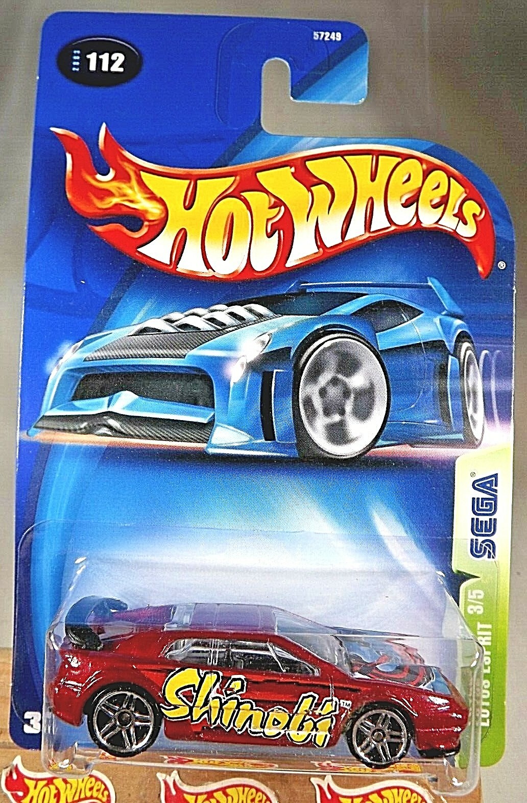 2003 Hot Wheels #112 Sega Series 3/5 LOTUS ESPRIT Red w/Chrome PR5 Spoke Wheels