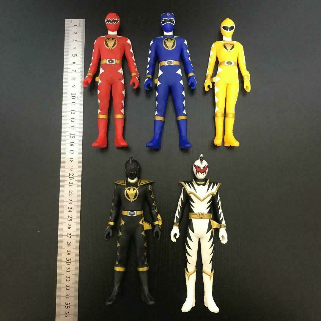 Power Rangers Dino Thunder Abaranger Soft Vinyl Figure 5p Set 17cm