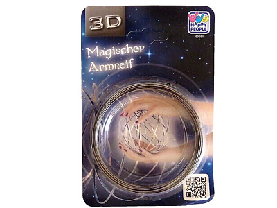3D MAGISCHER ARMREIF RING MAGIC SPRING BANGLE SPHERO HOOP METALLSPIRALE OVP NEU