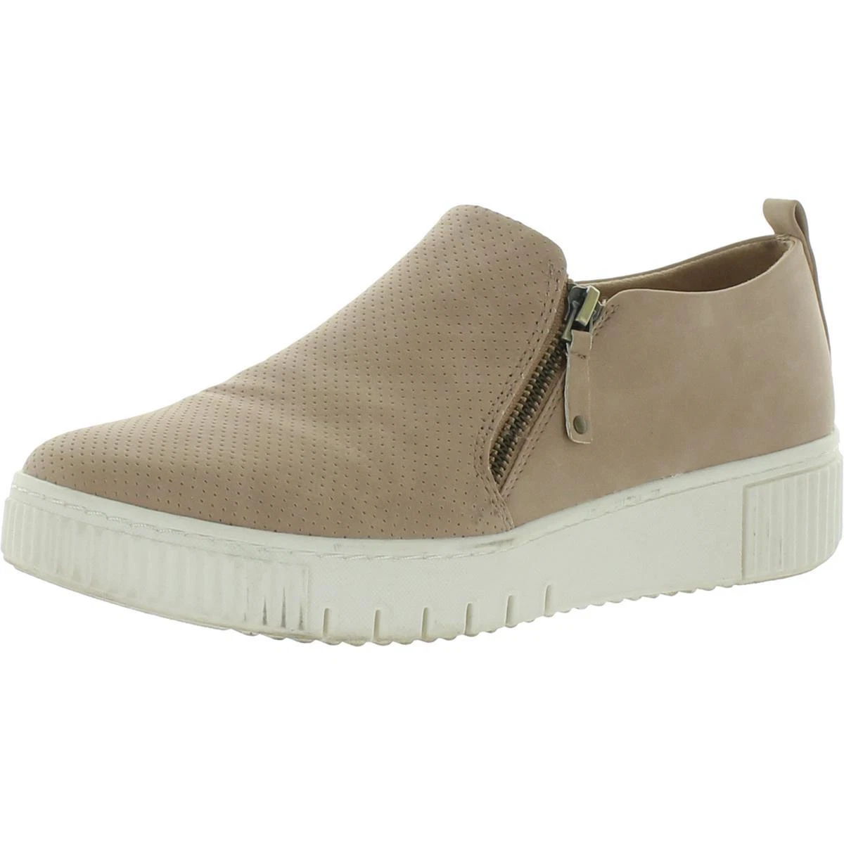 SOUL Naturalizer Womens Turner Beige Slip-On Sneakers 9 Wide (C,D,W) BHFO  6916