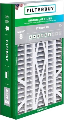 Filterbuy 24.5x27x5 Air Filters, AC Furnace Replacement for Trane (MERV 8)
