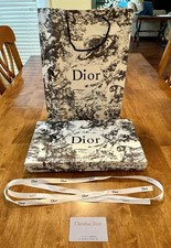 Dior Medium Gift Box With Gift Bag,Tissue Paper,Card,Ribbon Set New Authentic
