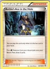 Archie's Ace in the Hole 124/160 Uncommon Primal Clash Pokemon Lightly Played