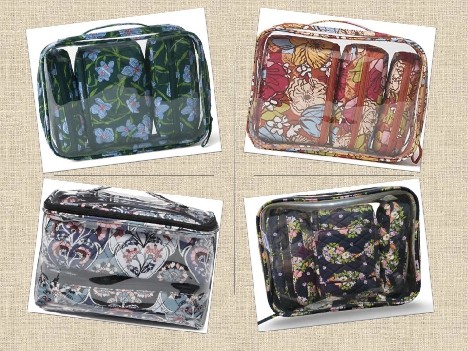 Vera Bradley 4 piezas organizador estuches cosméticos conjunto elección color maquillaje venta al por menor $85 Foto 2 de 3