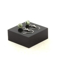 Mineralien Und Edelsteine. Ohrringe 1 Perle Prehnit Aus Afrika 8
