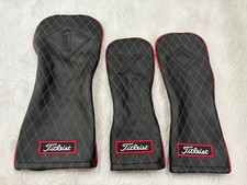 Cowhide Titleist Head Cover Set Of 3 Rare Golf Model Limited Edition VHTF Pre-ow