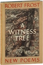 Robert Frost & Enit Kaufman A WITNESS TREE - very good/very good jacket - poetry