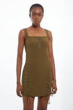 Karen Millen Bodycon Mini Dress UK14 in Green RRP £129