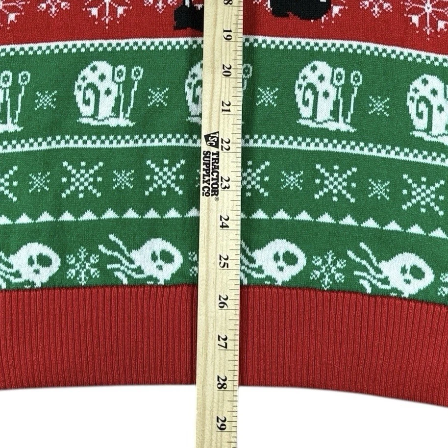 Bob Esponja Pantalones Cuadrados Suéter Para Hombres XL Feo Navidad Feria Isla Gary Nickelodeon Foto 4 de 4