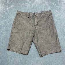Banana Republic Aiden Short Mens 30 Gray Cotton 9" Inseam Straight Leg Summer