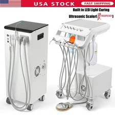 Portable Dental Unit with Compressor/Suction System with Strong Suction Vacuum 