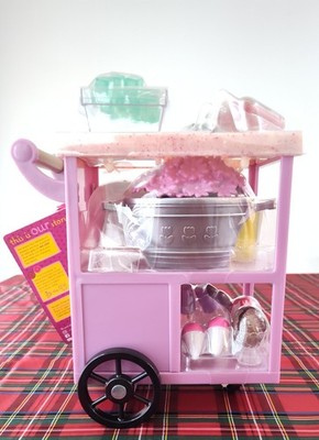 Our Generation Patio Treats Trolley Food Accessory Set  Cart Ice Cream 8  Tall