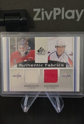2013 SP Game Used Alex Ovechkin / Holtby Authentic Fabrics Dual Patch #AF2-OH