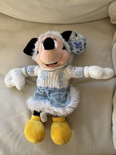 Vintage Disney Store Minnie Mouse Winter Plush Blue Snowflake Outfit 2000s