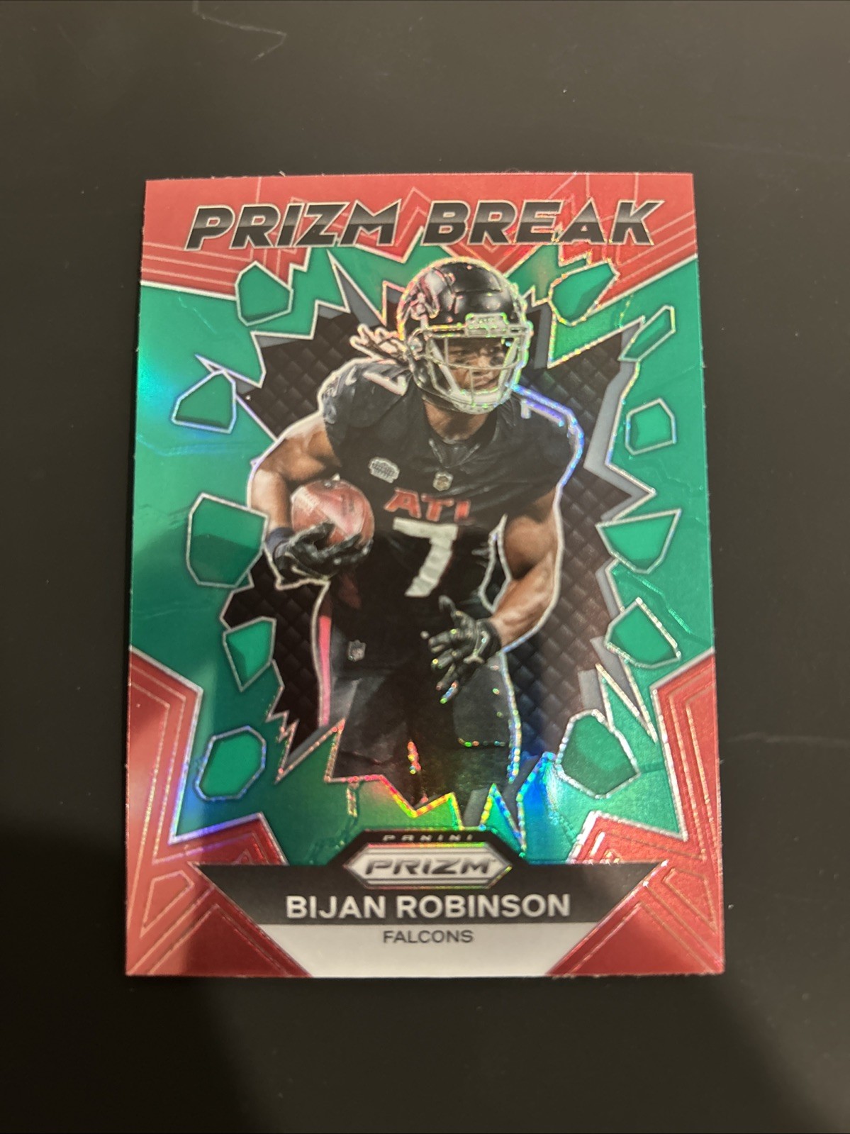 2023 Prizm - Prizm Break Bijan Robinson #PB-8 Green Prizm (RC) Atlanta Falcons