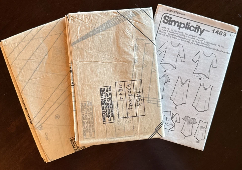 UNCUT Simplicity Pattern 1463 Misses' Knit Tops Sizes XXS-XXL - Image 3 of 3