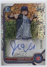 2022 Bowman Chrome Prospect Speckle Refractor 244/299 Jordan Wicks Auto 0a8t
