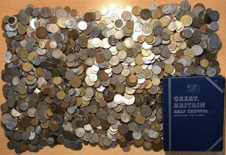 Presque 11 kg de monnaies monde dont beaucoup d'argent et colonies