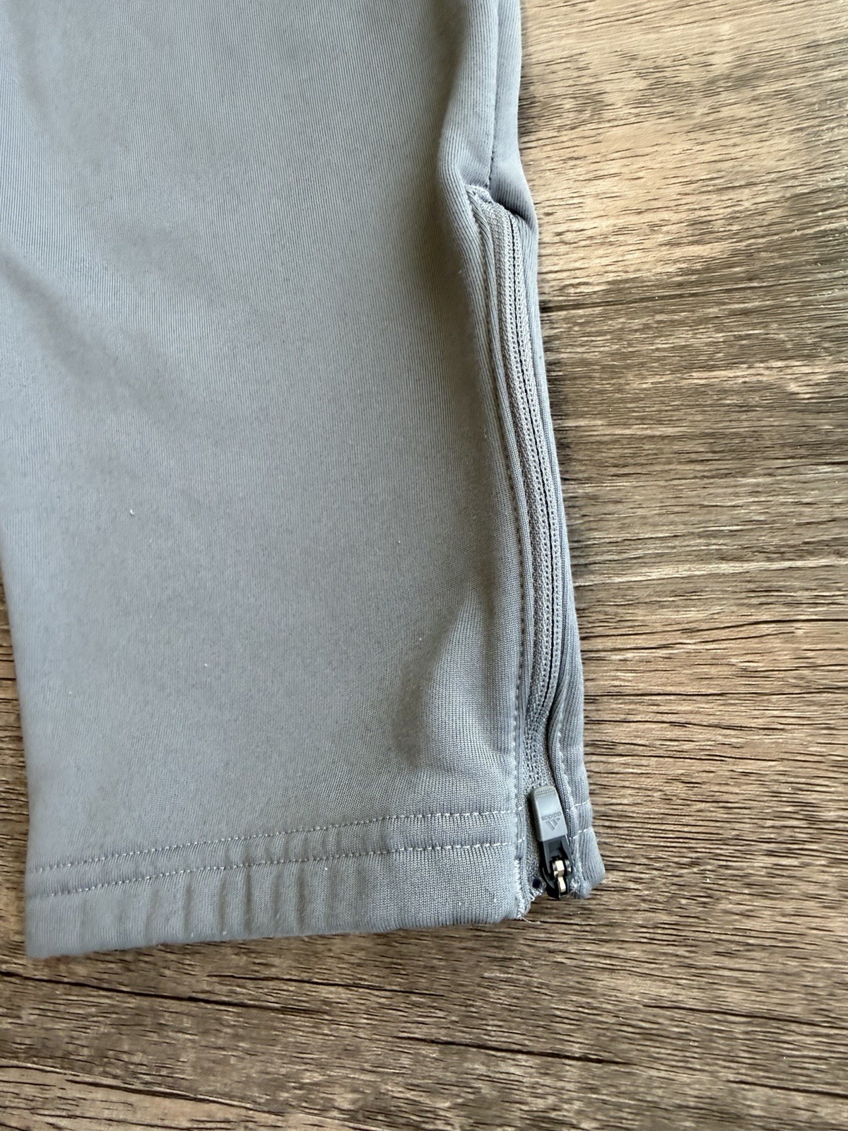 Adidas Sweatpants Men L Gray AEROREADY Fleece Tapered Ankle Zip Drawstring thumbnail 5