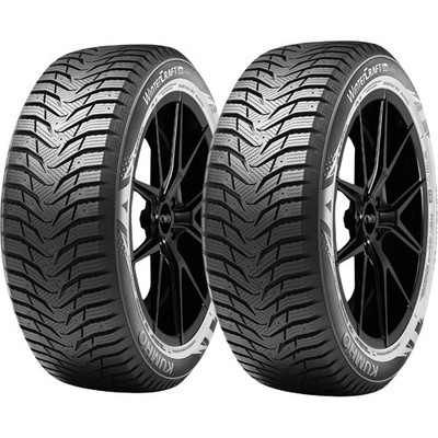 (QTY 2) 205/55R16 Kumho Wintercraft Ice WI31 91T SL Black Wall Tires