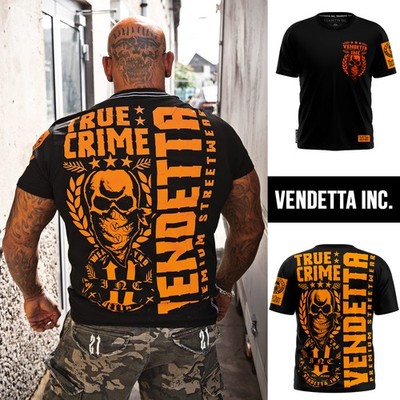 Vendetta Inc. Männer Rundhals kurzarm T Shirt True Crime schwarz VD-1190