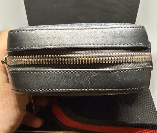 GucciGG Supreme Monogram Web Messenger Bag Black Gray EXCELLENT CONDITION - Picture 5 of 11