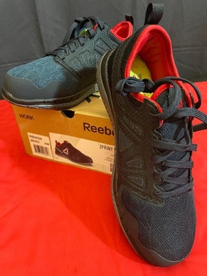Reebok ZPrint Work Mens 6M Black Red Steel Safety Toe MemoryTech NIB