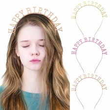 Girls Hair Hoop Birthday Headpiece Happy Birthday Headband Birthday Party Tiara