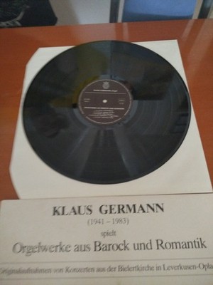Klaus German Orgelwerke Aus Barock Und Romantik Lp