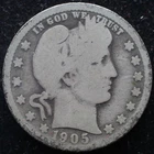 KAPPYSCOINS GH622 1905O  GOOD  BARBER SILVER QUARTER
