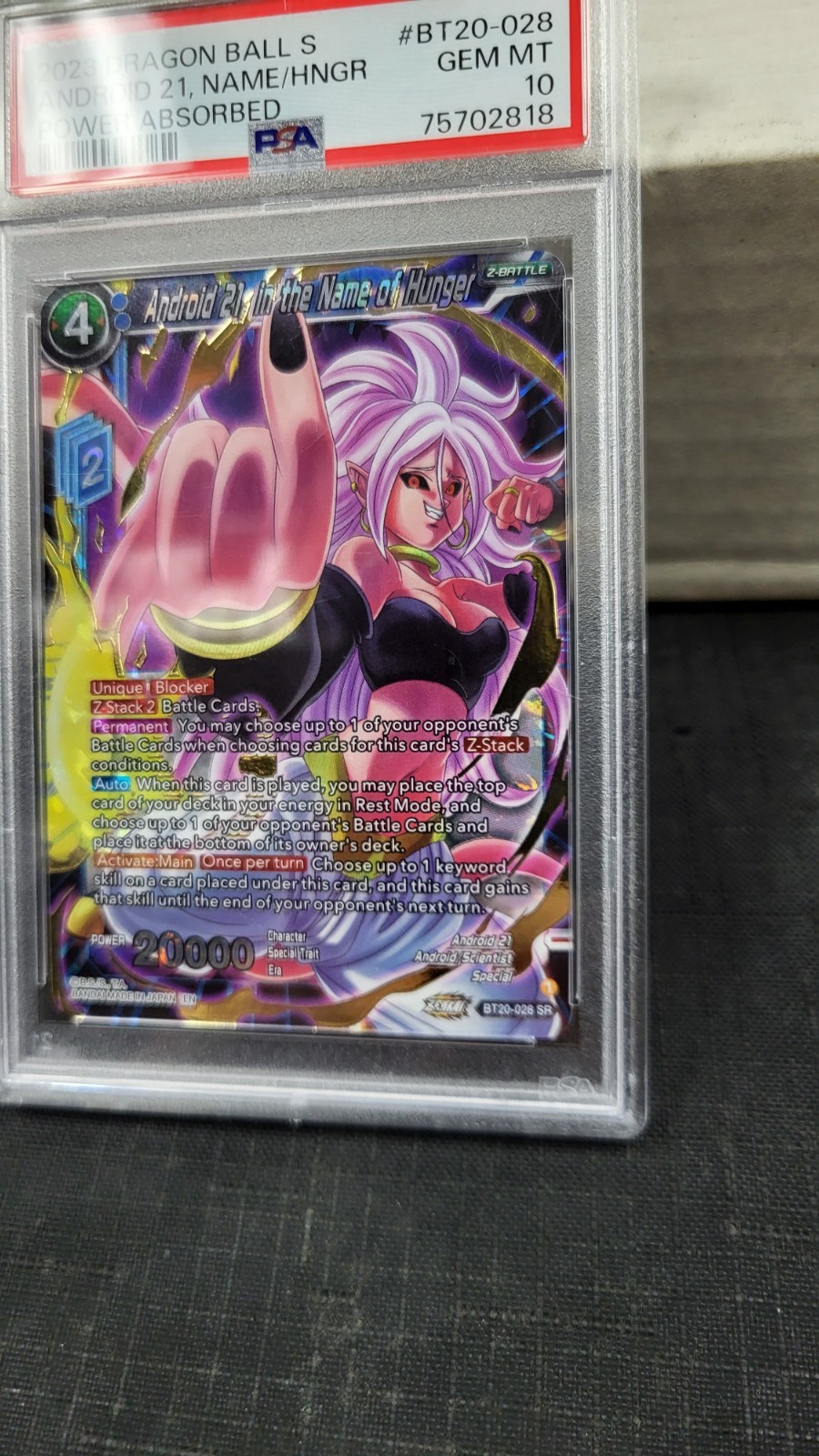 2023 ANDROID 21 IN THE NAME OF HUNGER POWER ABSORBED DRAGON BALL PSA 10 BT20-028 view 3