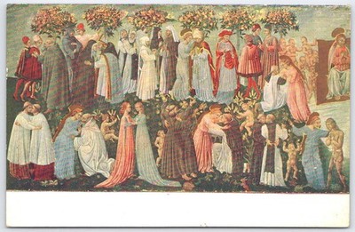 Vintage Siena Accademia di Belle Arti Il Paradiso Postcard 1941