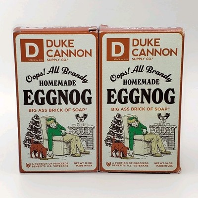 Duke Cannon Homemade Eggnog Big Ass Brick Soap 10oz Christmas Lot 2 