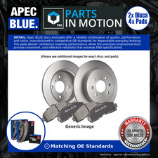 2x Solid Brake Discs and Pads fits BMW X2 F39 2.0D Rear 18 to 23 280mm Set Pair
