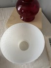VTG  Ruby Red  Hurricane Oil Lamp w/Milk Glass Hobnail Shade — photo 3