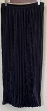 Vintage Espirit Collection 1990s Maxi Sheer Black Full Pleated Skirt Size Small