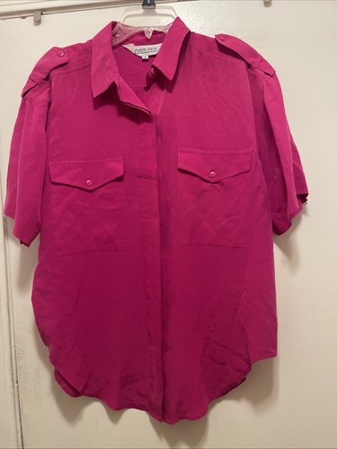 VTG Sunny Leigh 100% Silk Outfit     2 Piece Blouse   And Pants